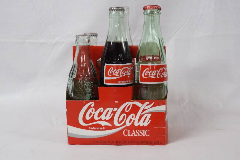 lot 3112 image: 6-pack of Glass Coca-Cola Bottles - See Photos for Details