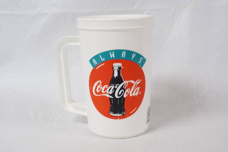 lot 3117 image: Coca-Cola Plastic Drink Mug - See Photos for Measurements