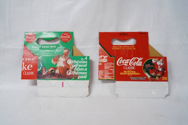 lot 3119 image: Lot of 2 Cardboard 6 pack Holders - See Photos for Details