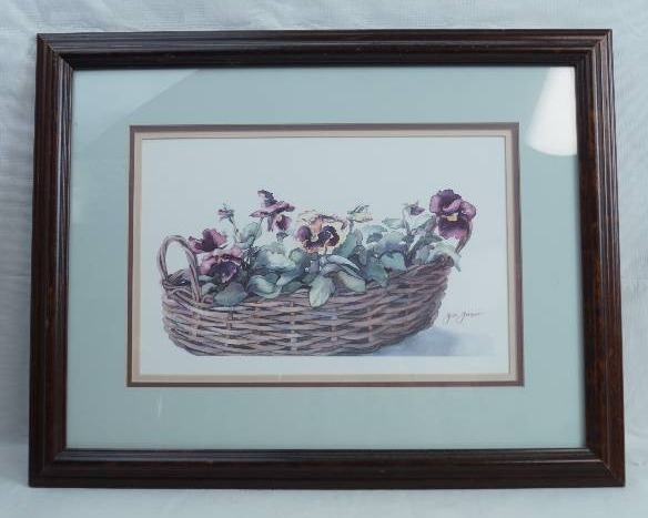 lot 2034 image: Framed Floral Picture - Jodi Jensen - See Photos for Details