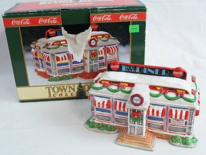 lot 2001 image: Coca-Cola Town Square Collection - Tick Tock Diner - See Photos for Details