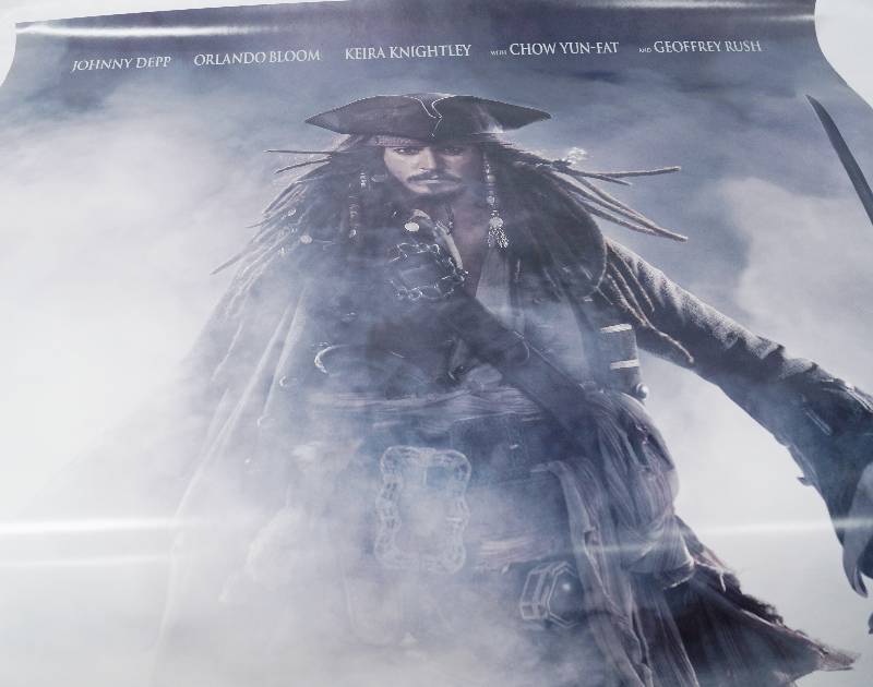lot 3168 image: Pirates of the Caribbean At Worlds End Movie Poster - Johnny Depp - See Photos for Details