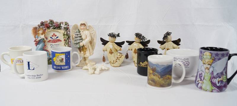 lot 3169 image: Lot of Miscellaneous House Items - Angels and Mugs - See Photos