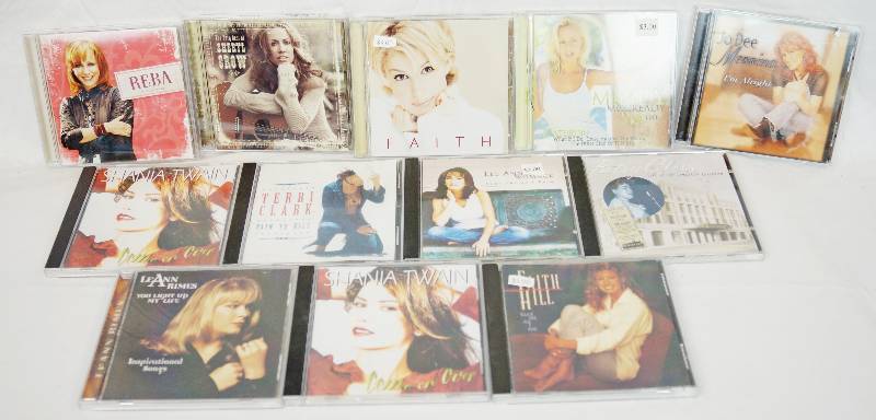 lot 3251 image: Lot of Assorted CDs - Shania Twain, Reba, and More