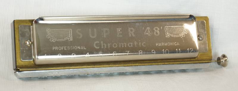 lot 3326 image: HARMONICA - Super 48 - Professional Chromatic Harmonica - BIG - VERY NICE