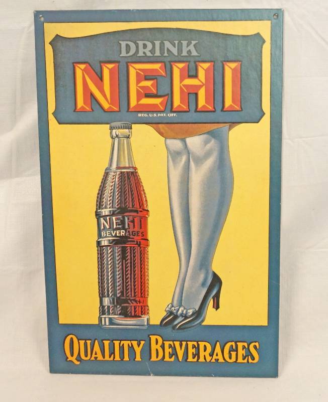 lot 6846 image: Nehi Beverages Sign - See Photos Not Metal