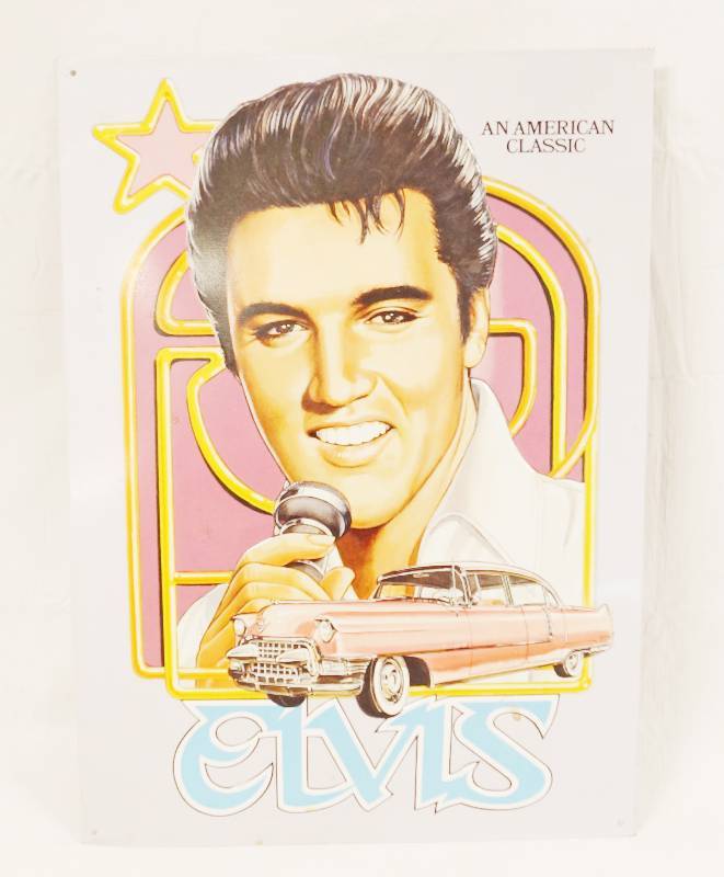 lot 6844 image: Elvis Presley Metal Sign - Great for the Living Room