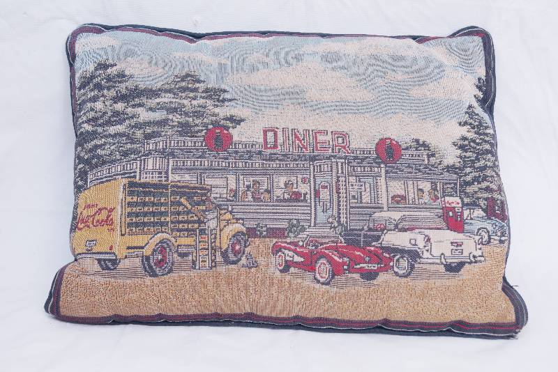 lot 3121 image: Small Coca-Cola Pillow - See Photos for Measurements