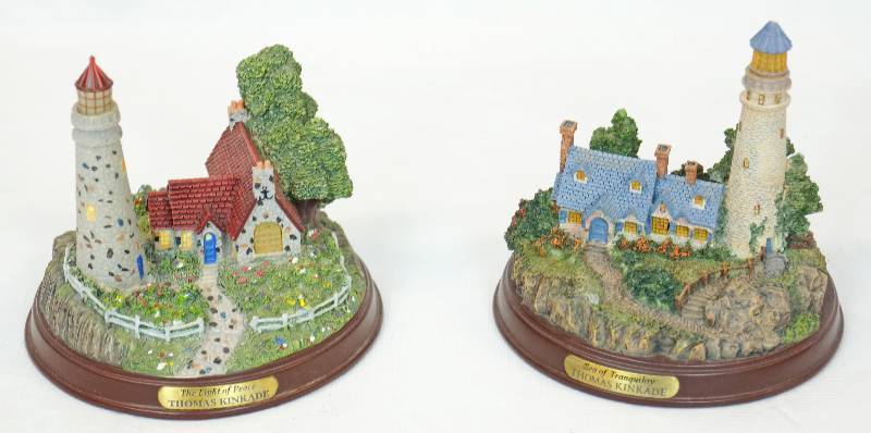 lot 3364 image: Thomas Kinkade Light House Pieces - See Photos for Details
