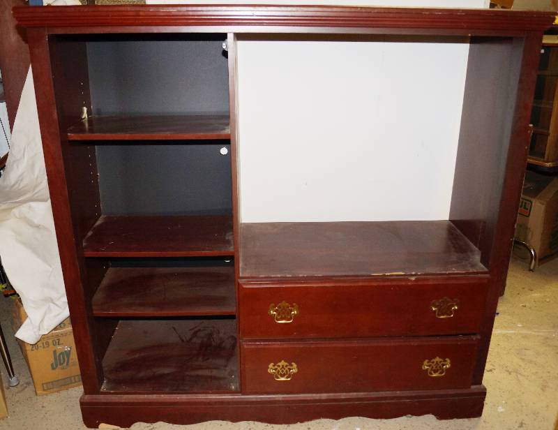 lot 9466 image: Approximately 54 Entertainment Center- Awesome Re-Purpose Project