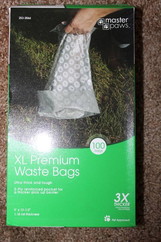 lot 9128 image: Master Paws XL Premium Waste Bags - See Photos for Details