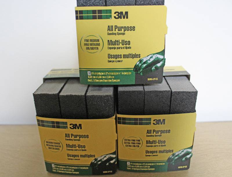 lot 9137 image: 3 packs of Sanding Sponges - 3 Sponges per Pack