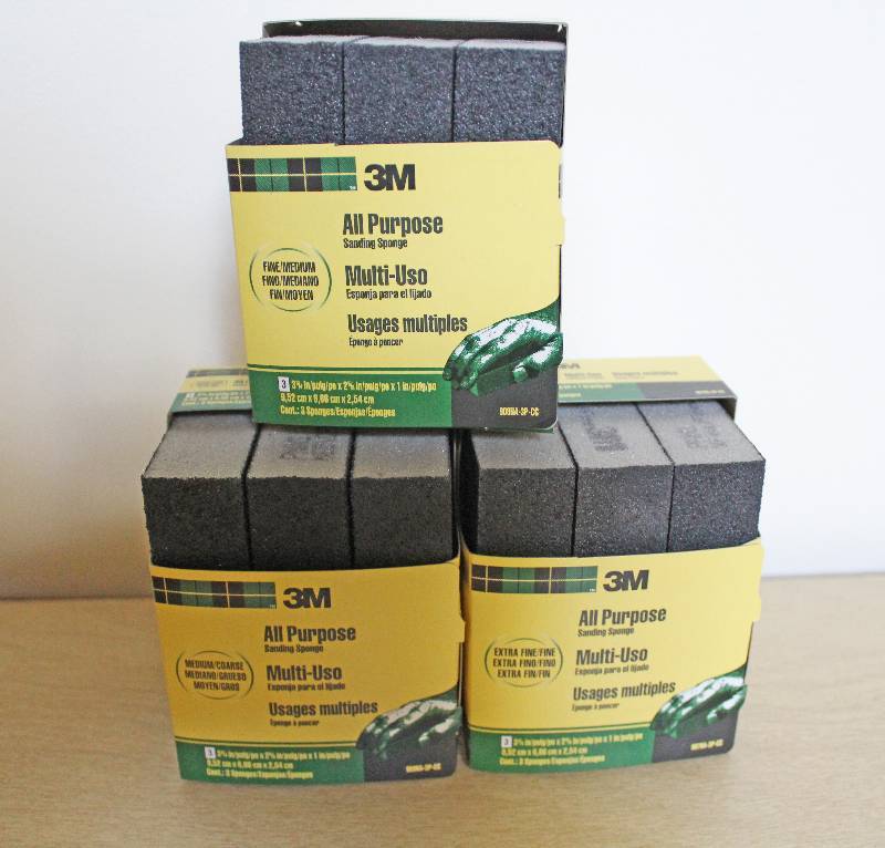 lot 9138 image: 3 packs of Sanding Sponges - 3 Sponges per Pack
