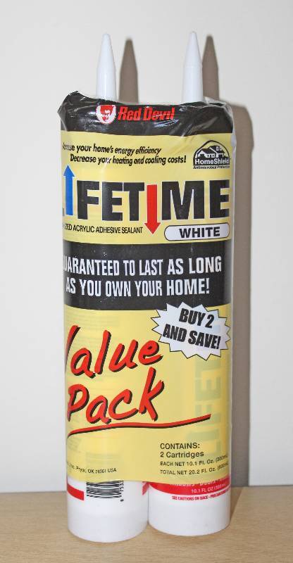 lot 9199 image: 2 Pack RedDevil Brand Lifetime Acrylic Adhesive Sealant