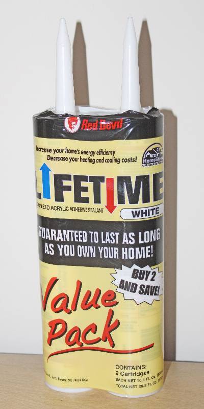 lot 9200 image: 2 Pack RedDevil Brand Lifetime Acrylic Adhesive Sealant