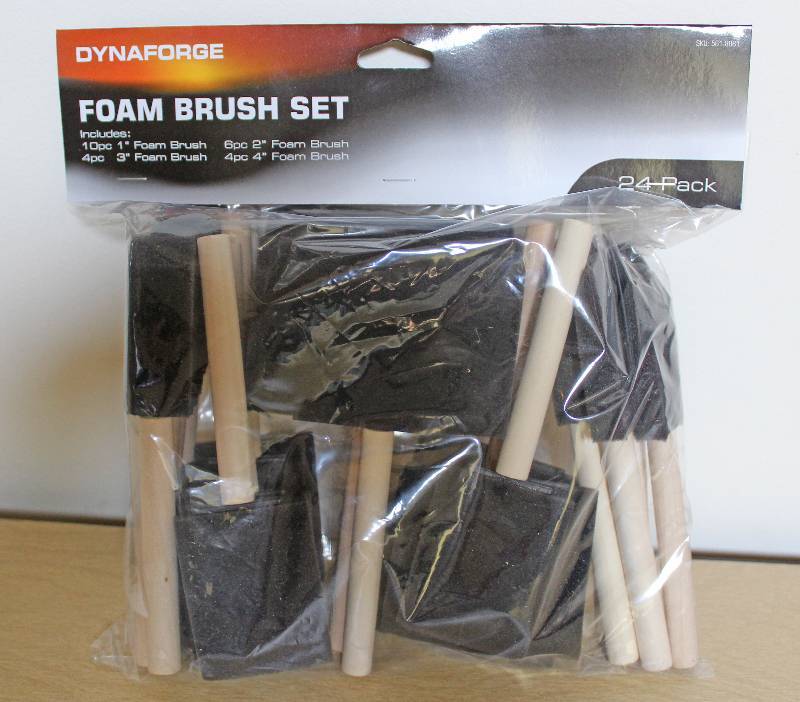 lot 9228 image: 24 Pack Foam Brush Set - Ranges from 1 to 4