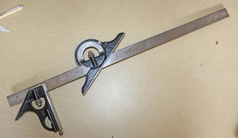 lot 9231 image: L.S. Starrett Combination Square Protractor
