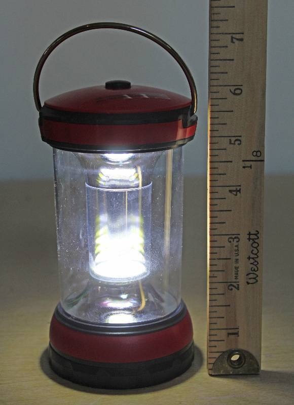 lot 9258 image: LitezAll - 200 Lumen Lantern - See Photos - NEW WORKS RED - 2 light settings Hi & Lo