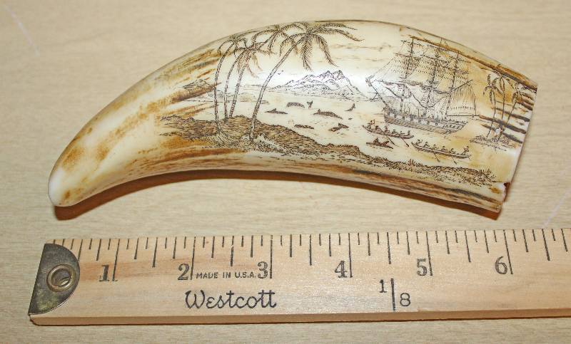 lot 9348 image: Scrimshaw Nautical Scene