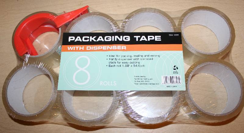 lot 9356 image: 8 pack of Packaging Tape - 54.6 yards per roll