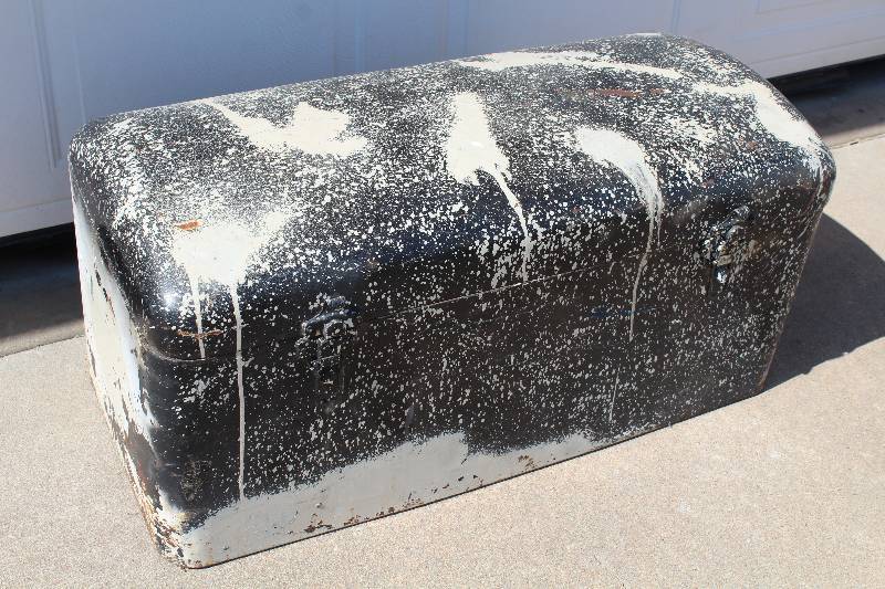 lot 9376 image: Metal Trunk - Approximately 36 x 18 x 16