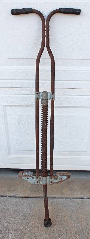 lot 9391 image: Old Pogo Stick - A lot of Patina - Good Wall hanger