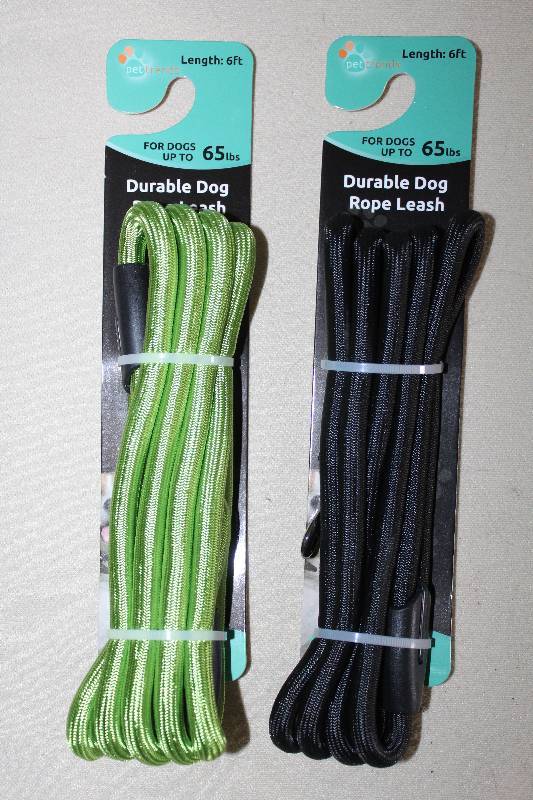 lot 9400 image: 2 Durable Dog Rope Leash - 6 in Length