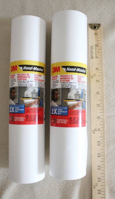lot 9409 image: 2 Rolls 3M Hand Masker - Masking Plastic - 12 x 360 per roll
