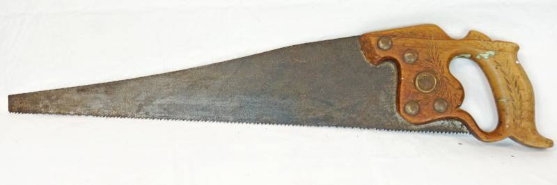 lot 1010 image: Henry Disston & Sons Handsaw- 20 Blade Length