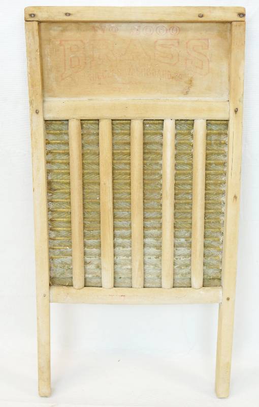 lot 1018 image: Vintage Washboard - Brass Success Washboard Co. - No. 5000 - This on is BIG