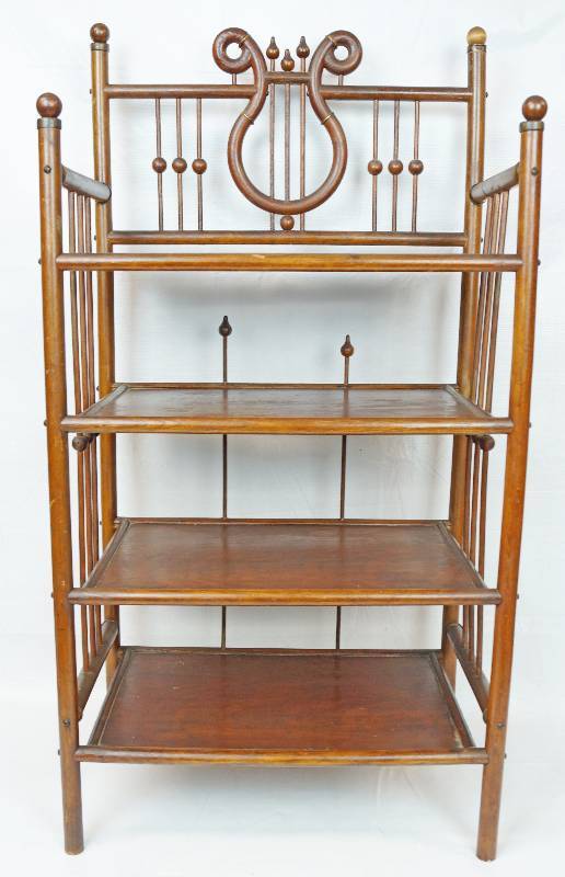 lot 1040 image: Vintage MUSIC STAND - Wooden Shelving Unit - Over 3 Tall - Very unique and valuable piece