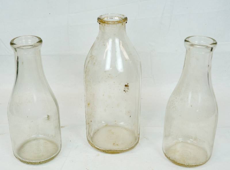 lot 1105 image: Lot of 3 Milk Glasses - See Photos for Details
