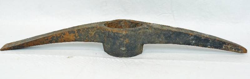 lot 1123 image: Antique Vintage Pick Axe Head Forged Tool 20 Mining Railroad