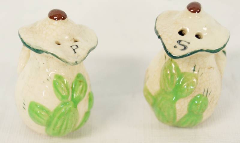 lot 1169 image: Vintage Ceramic Cactus Salt and Pepper Shaker Set - Cool