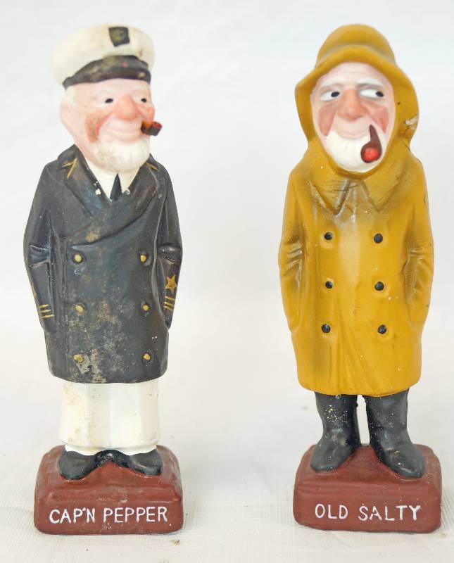 lot 1170 image: Vintage CAPN PEPPER & OLD SALTY - Salt and Pepper Shaker Set -  Japan