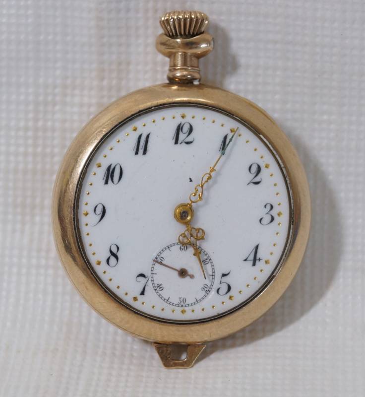 lot 1263 image: 25-Year Gold-Fill Ladies Pocket Watch