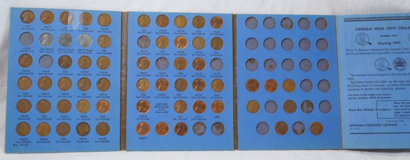 lot 1311 image: Lincoln Head Cent - Collection Starting 1941 - Folder with Coins Number Two