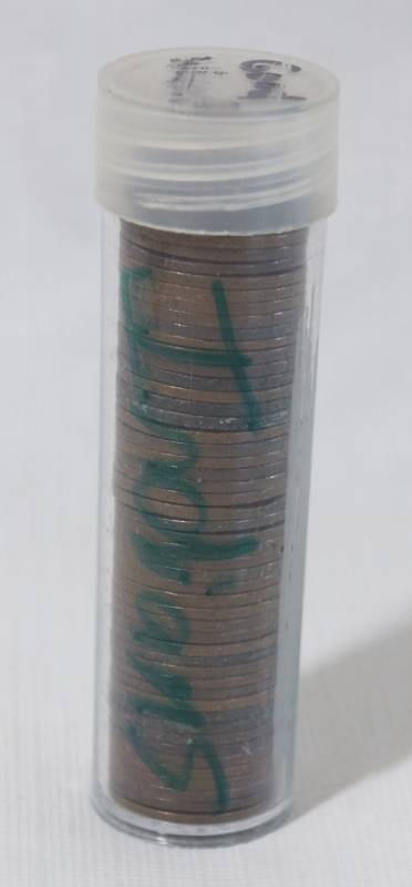 lot 1344 image: Tube of Indian Head Pennies