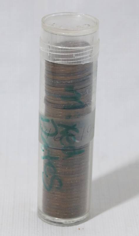 lot 1345 image: Tube of Indian Head Pennies