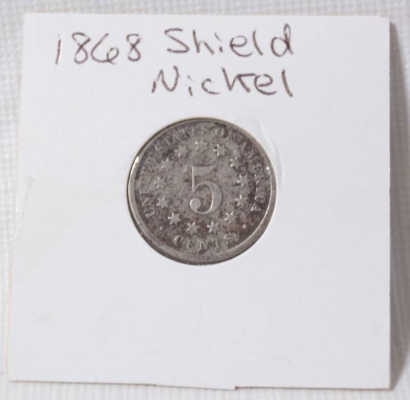 lot 1362 image: 1868 Shield Nickel
