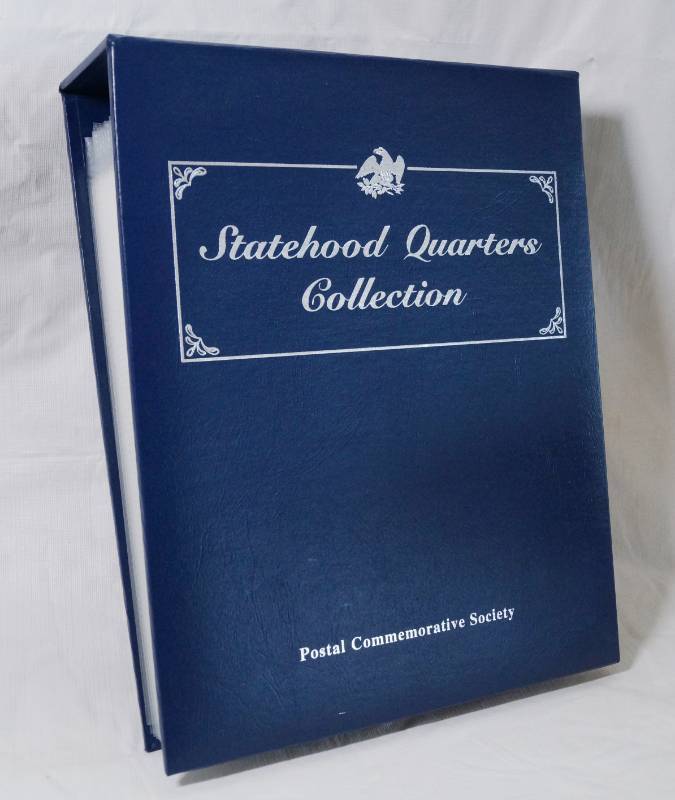 lot 1211 image: Statehood Quarters Collection VOLUME I - w Cards and Stamps - Postal Commemorative Society Collection - 2 quarters each state - NICE