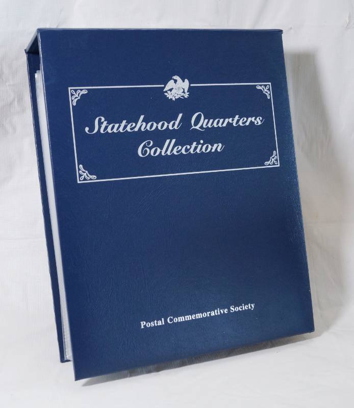 lot 1212 image: Statehood Quarters Collection VOLUME II - w Cards and Stamps - Postal Commemorative Society Collection - 2 quarters each state - NICE