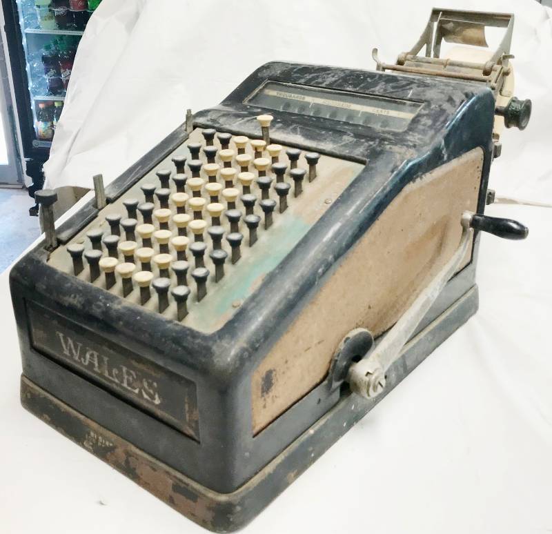 lot 1200 image: Vintage Adding Machine - Wales - Large, Heavy - WOW