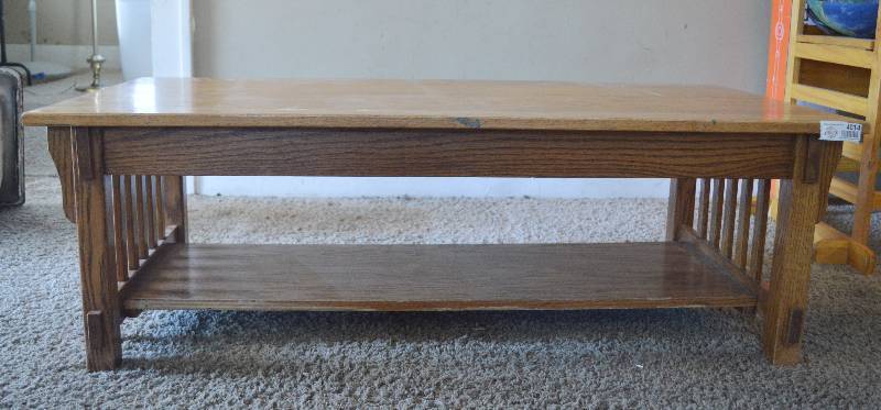 lot 4014 image: Wood Coffee Table 48L x 24D x 16T