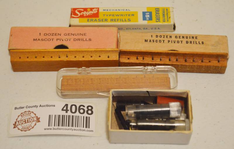 lot 4068 image: Lot of Mascot Pivot Drills- Believed to be Watchmakers Tools