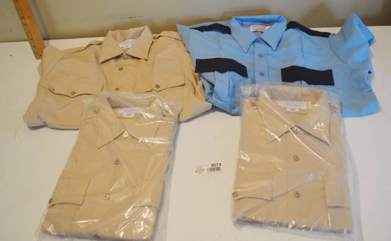 lot 4074 image: Uniform Shirts 2 New, 2 Used