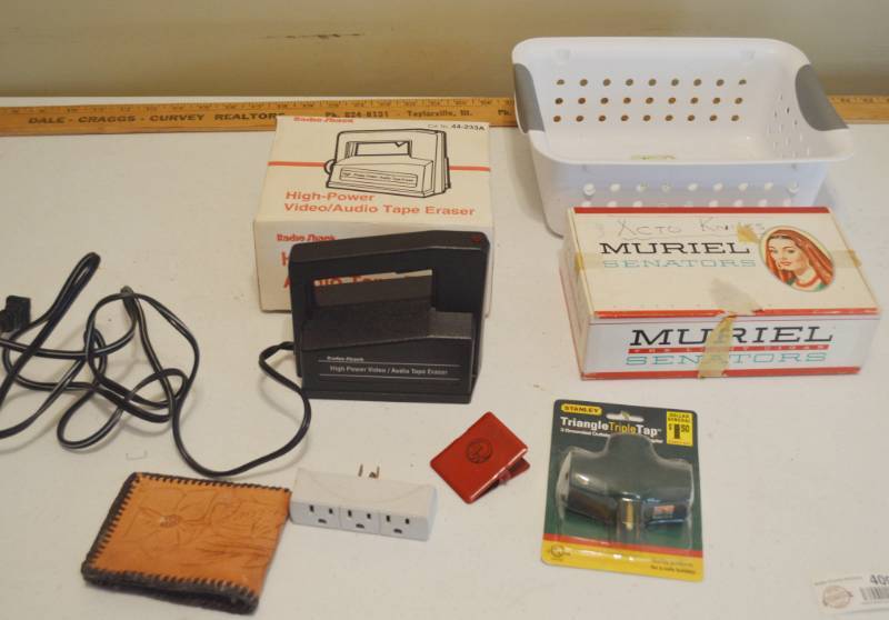 lot 4099 image: High Power VideoAudio Tape Eraser, Cigar Box Misc Lot