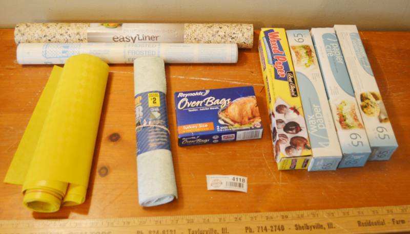 lot 4118 image: Contact Paper, Wax Paper, Shelf Paper