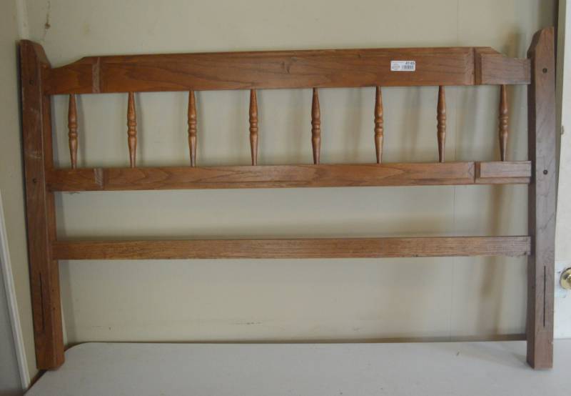 lot 4145 image: Full Size Solid Wood Headboard (No Rails or Hardware)