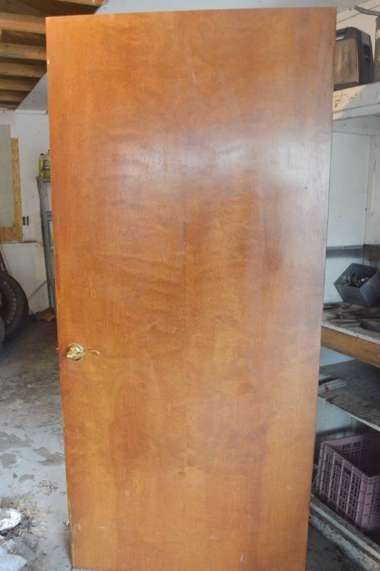 lot 4166 image: Hollow Core Interior Wood Door 36W x 80T with Lock